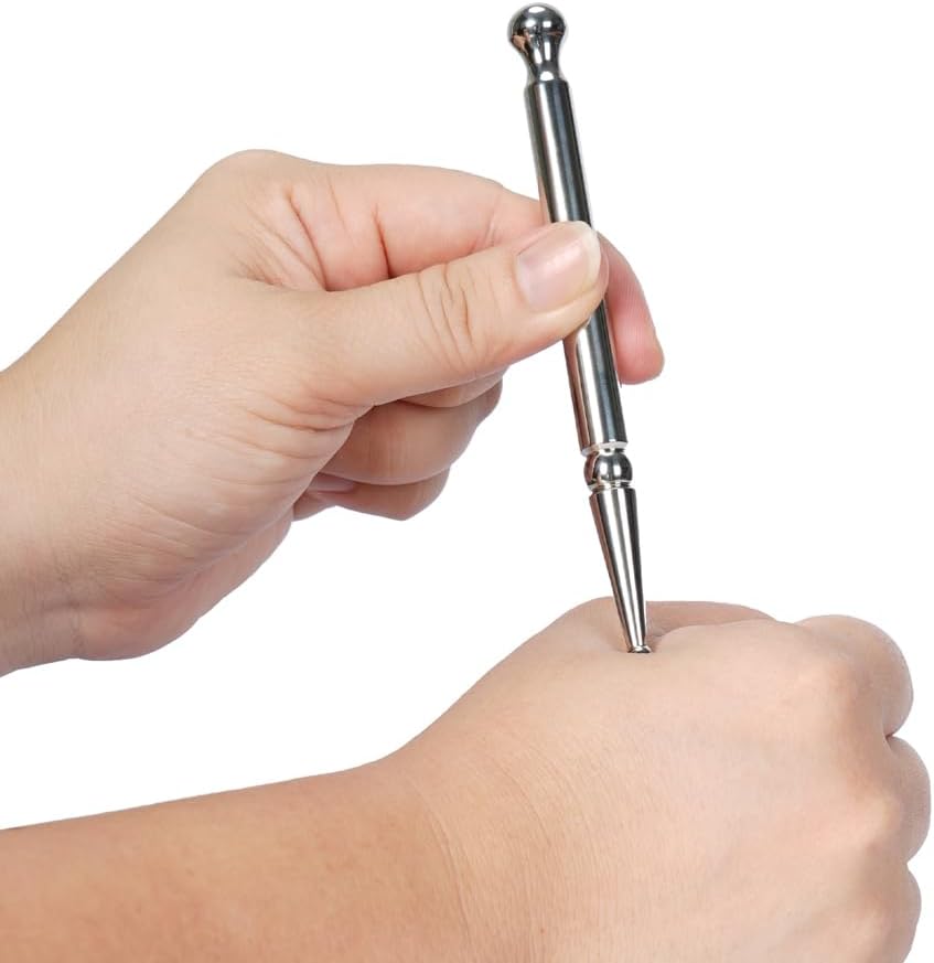 STICKON Stainless Steel Acupuncture Pen Trigger Point Massage Tool Relief Pain Tools for Full Body, Massage Pen for Facial Deep Tissue Acupressure Pen(STICKON-57)
