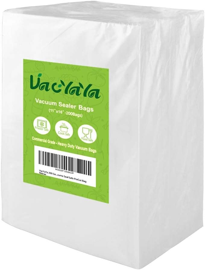 Quart 8"x12"Vacuum Sealer Bags 200ct for Food Storage