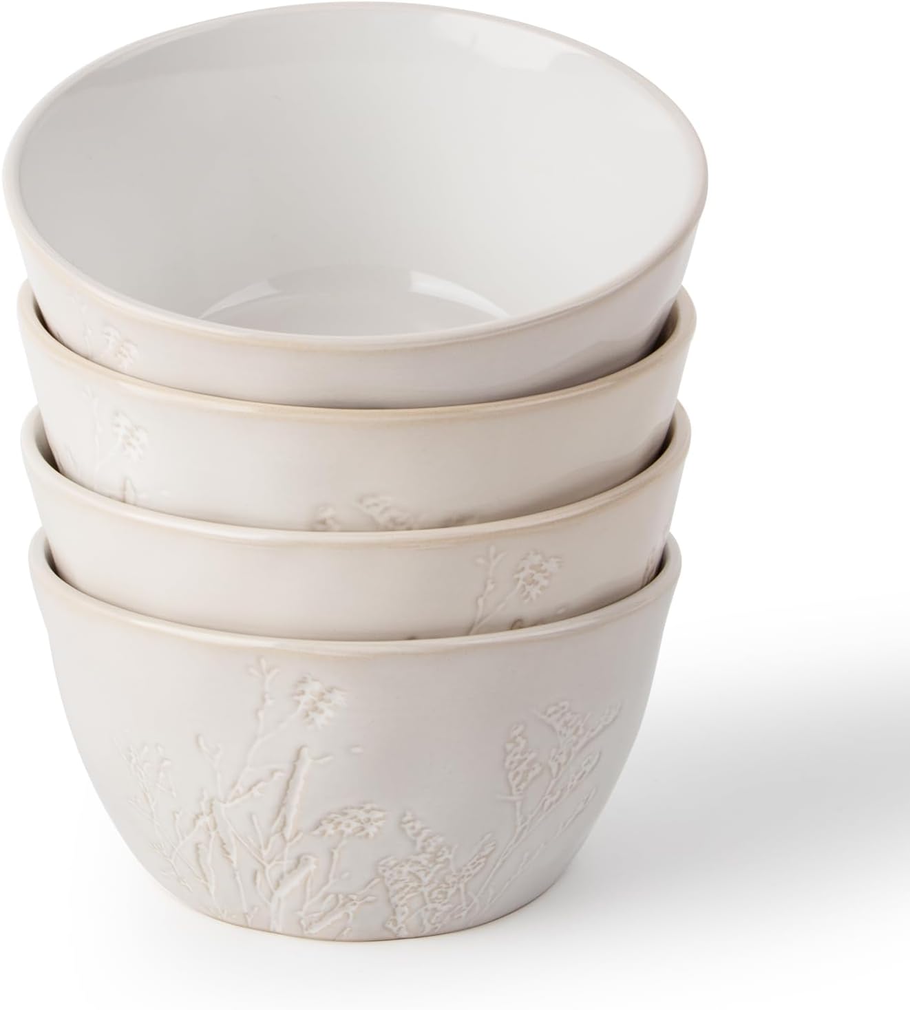 DOWAN 32 OZ Ceramic Bowls Set of 4 – Large Soup Bowls for Cereal, Ramen, Pho, Pasta & Salad Bowls – Stackable, Microwave & Dishwasher Safe – Wedding & Housewarming Gift