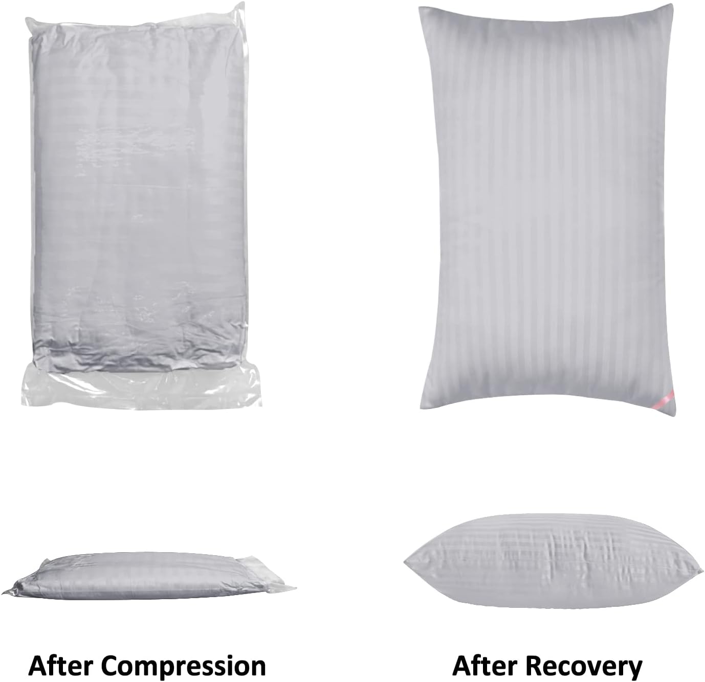 EIUE Bed Pillows for Sleeping 2 Pack Queen Size，Pillows for Side and Back Sleepers,Super Soft Down Alternative Microfiber Filled Pillows,20 x 30 Inches,Grey