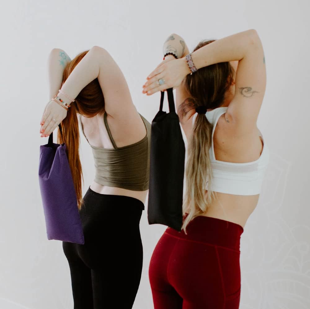 Hugger Mugger 10lb Yoga Sandbag - Adds Weight to Your Poses, Zipper Cover, Sturdy Handle, Silica Sand Filling, Durable Material