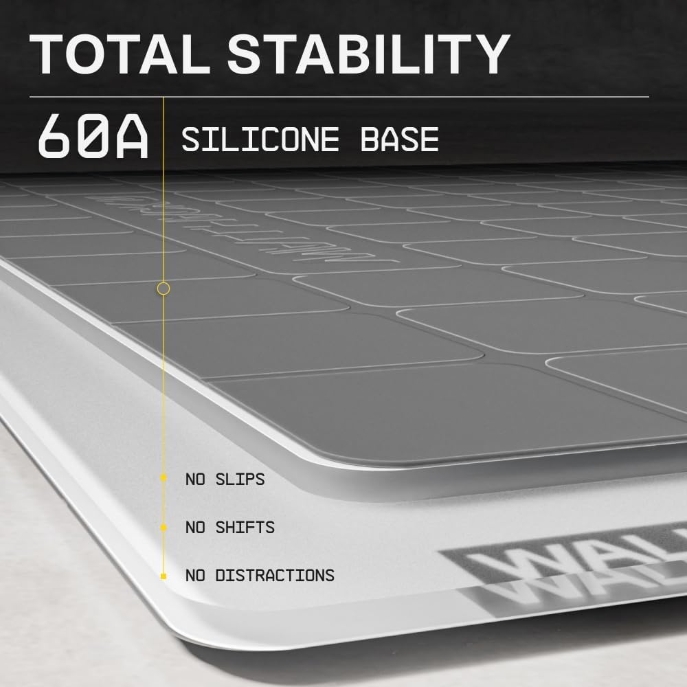 Wallhack 4.0 Glass Gaming MousePad - Professional Esport Mouse Mat with Specialty Surface for Top Speed and Control, Large Tempered Glasspad with Full Silicone Base - (SkyPAD White,XL 16.92" x 19.29")