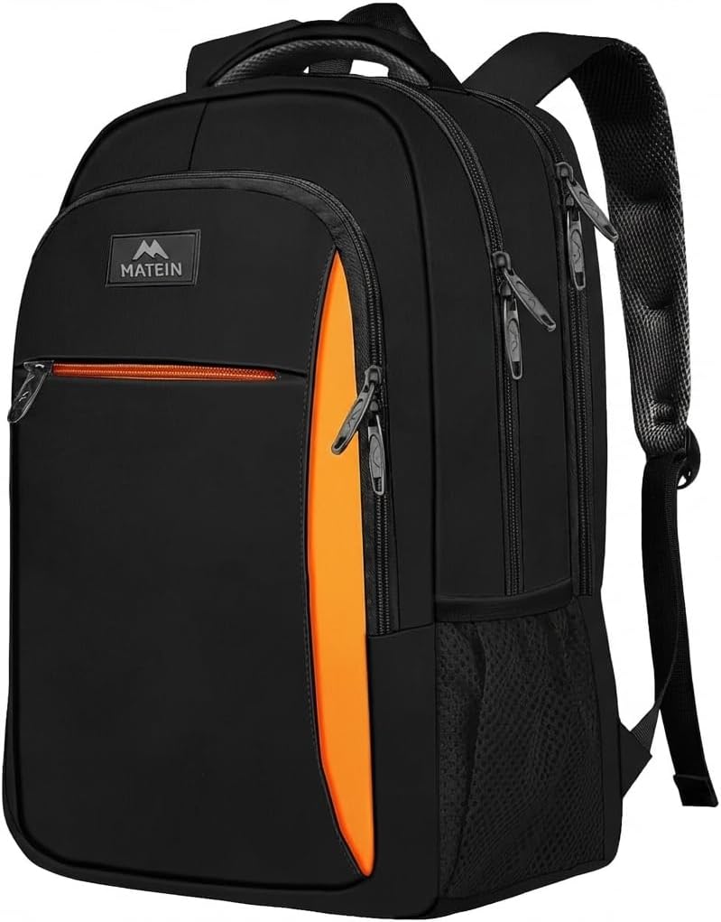 MATEIN Travel Laptop Backpack, Slim Sturdy College Laptops Backpack, Business Anti Theft Water Resistant Computer Bag Gift for Men & Women Fits 15.6 Inch Notebook
