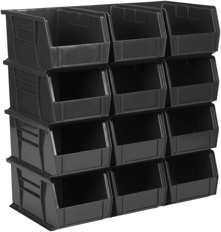 HE HUDSON EXCHANGE 9.5" x 6" x 5" Plastic Stackable Storage Bin, Red