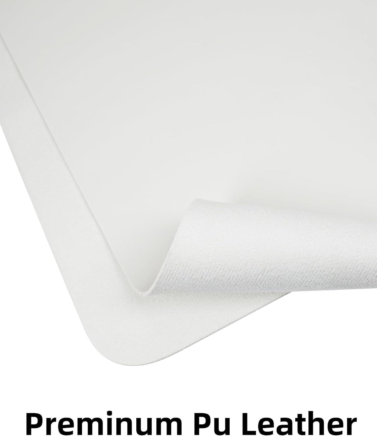 Large Desk Mat,55" x 17"Leather Desk Pad Protector,Large Mouse Pad,Office Desk Mat, Non-Slip PU Leather Desk Blotter, Laptop Desk Pad,Waterproof Desk Writing Pad for Office/Home/Decor(Ivory White)