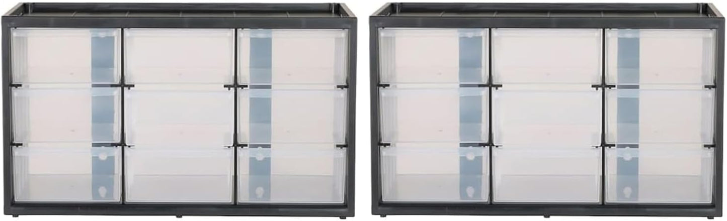 CRAFTSMAN Plastic Storage Organizer Bin System, 9 Compartment, Modular, Home Office (‎CMST40709)