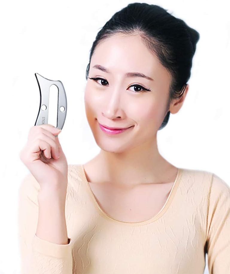 STICKON Stainless Steel Gua Sha Scraping Massage Tool IASTM Tools Great Soft Tissue Mobilization Tool (G Shape)
