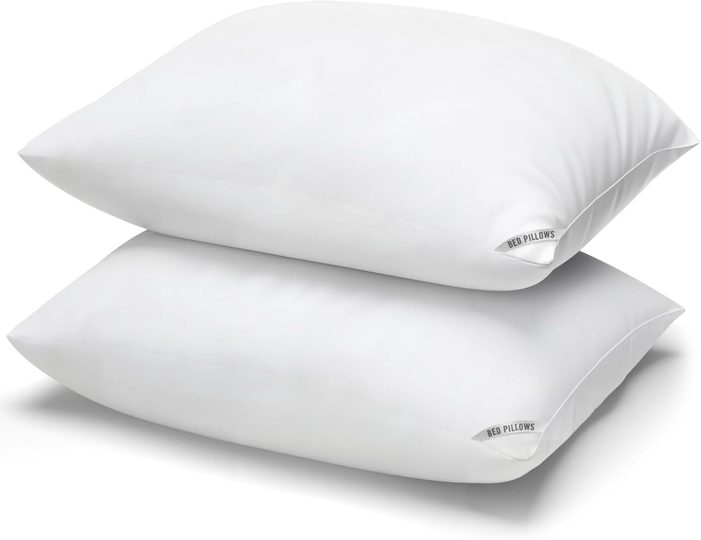 Piwaal Luxury Hotel Pillows for Sleeping 4 Pack, Gray Bed Pillows Standard Size Set of 4, Down Alternative Filling, Pillows for Back, Stomach or Side Sleepers