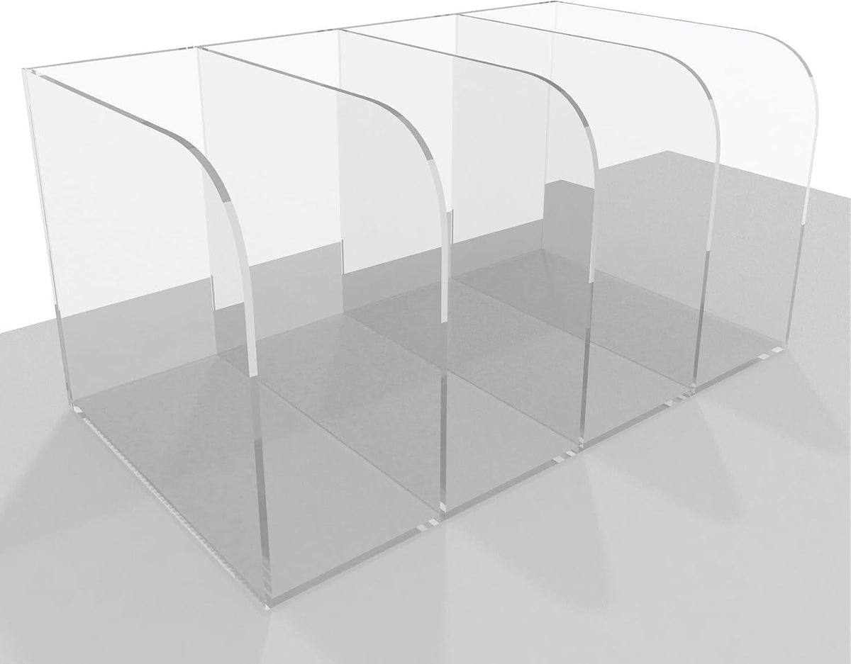 Jumyee Clear Acrylic File Folder Organizer with Handle
