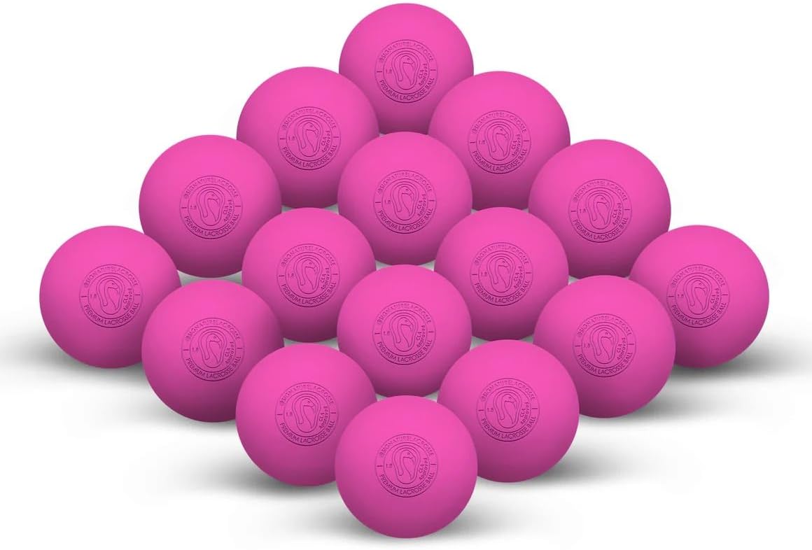 Signature Lacrosse Ball Set - Packs of 2, 4, 8, 12, and 100 - No Chemical Smell Massage Balls, Myofascial Release Tools, Back Roller, Muscle Knot Remover