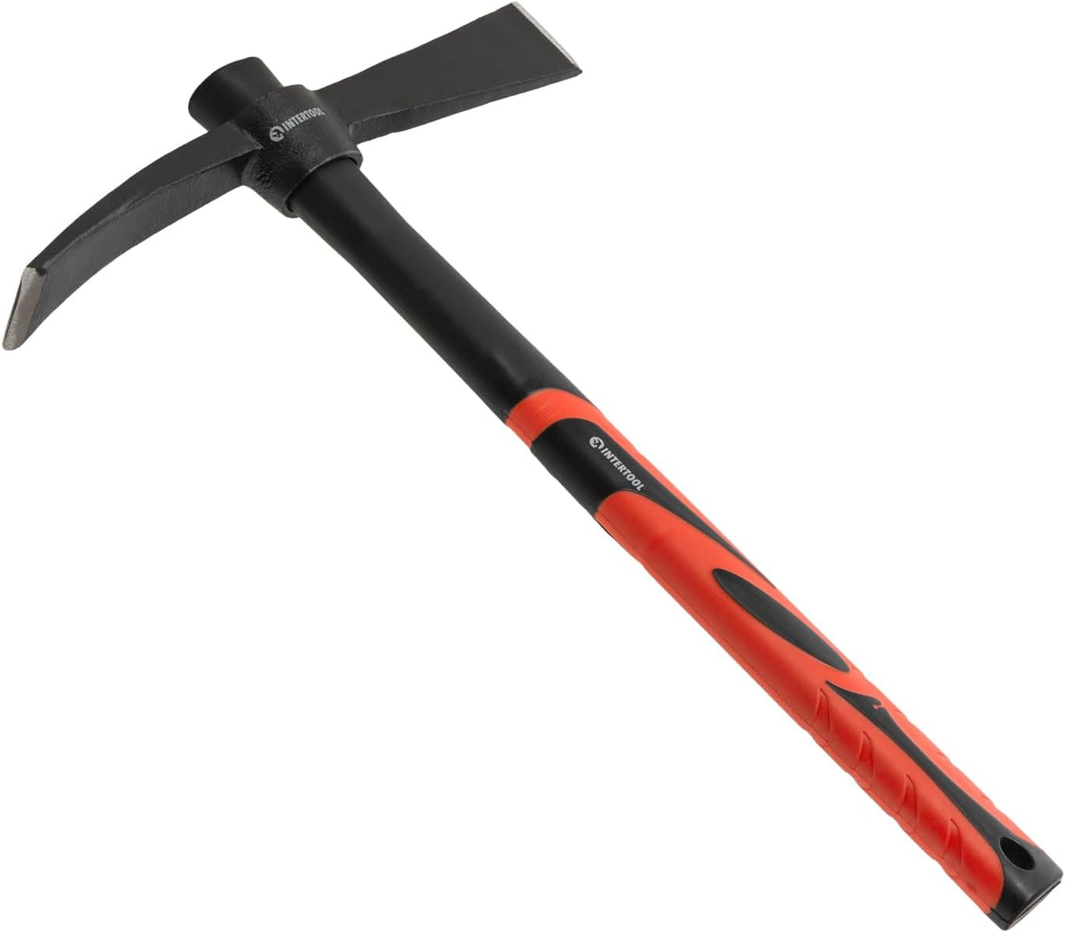 INTERTOOL Cutter Mattock - 36” Digging Tool for Gardening with Cutter & Adze - Non-Slip Fiberglass Handle HT08-0307