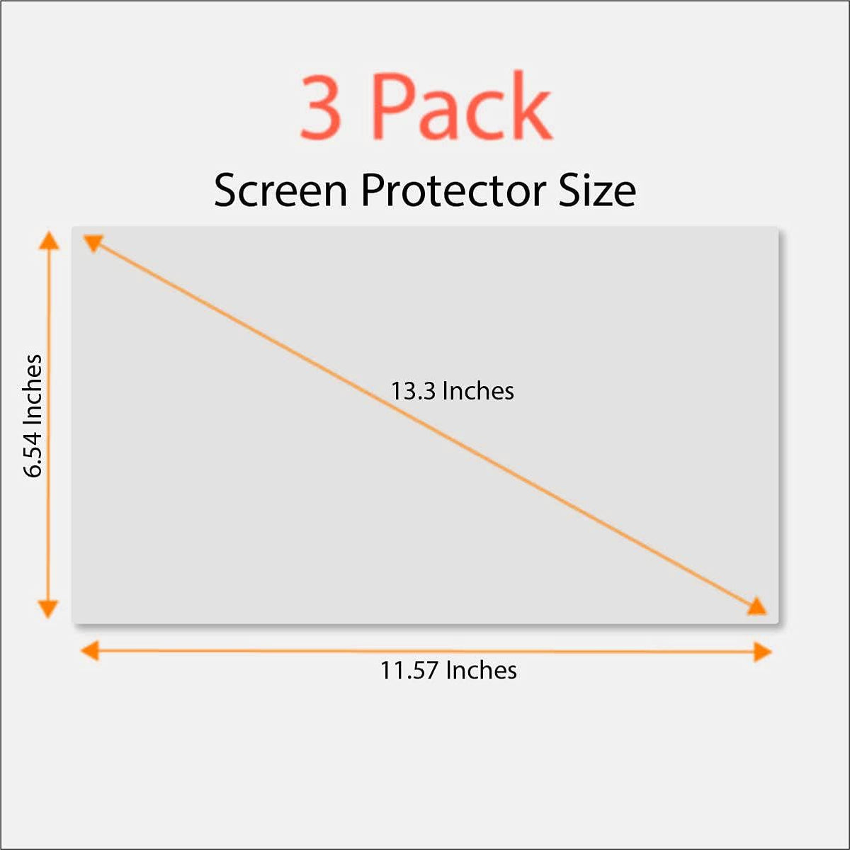 Anti-Glare and Anti Finger Print Screen Protector (3 Pack) for 13.3 Inches Laptop