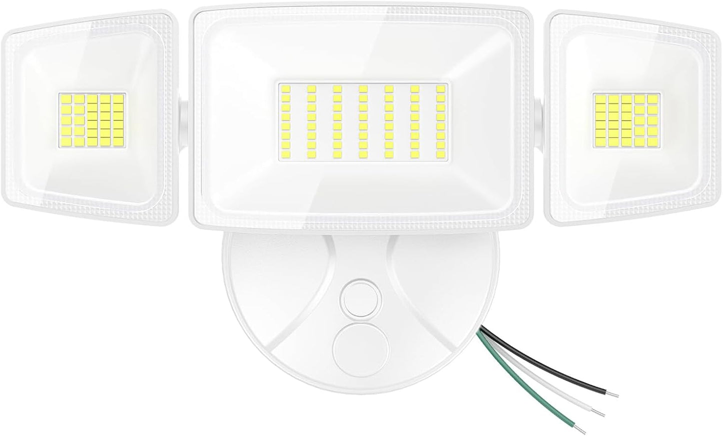 Onforu 75W Flood Lights Outdoor, 7000LM Brightness Security Lights Switch Controlled, 3 Adjustable Heads, IP65 Waterproof, 6500K Wall Mount Exterior LED Flood Light