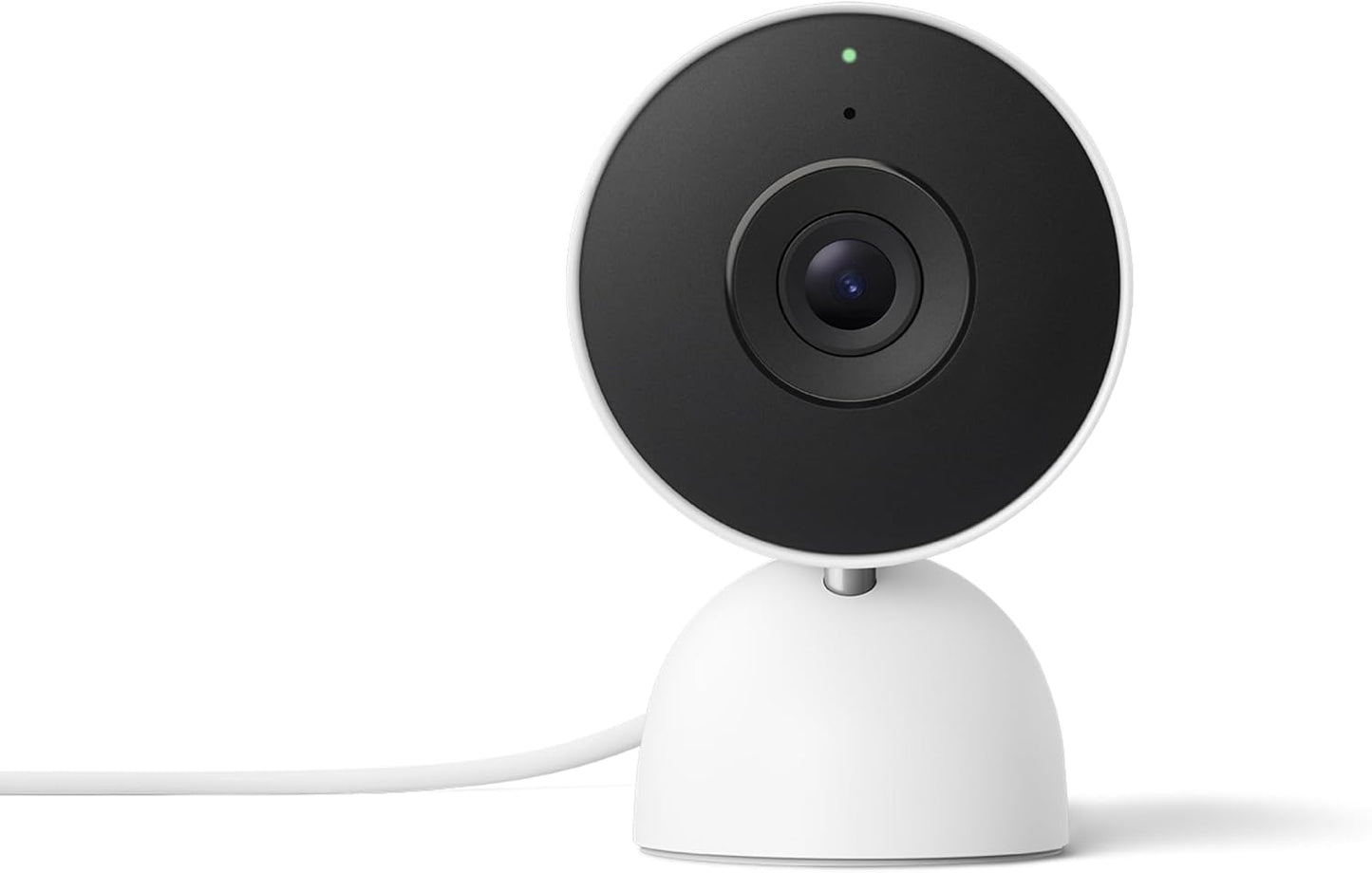 Google Nest Cam Indoor (Wired, 3rd Gen) - Security Camera with 2K Video and Gemini, Night Vision, 2-Way Audio, Works with Google Home - 2025 Model - Snow