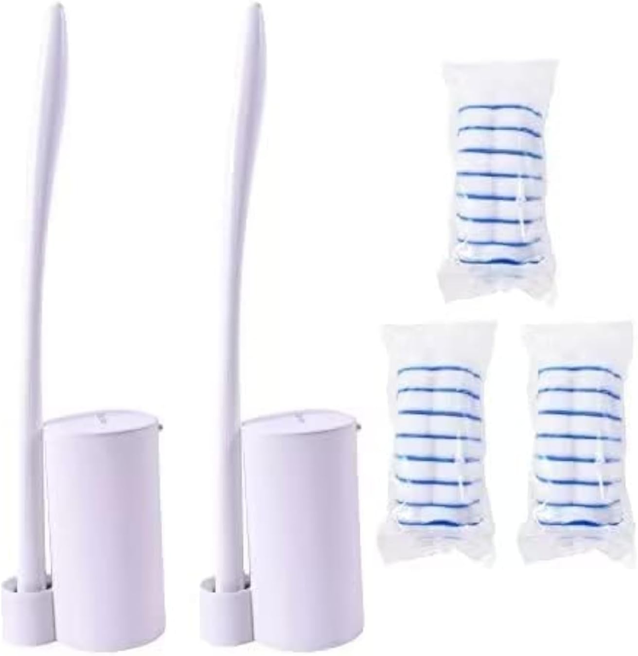 Topo Bear Disposable Toilet Bowl Brush with 40 Toilet Wand Refills, Toilet Bowl Cleaner Wands, Toilet Cleaning System Starter Kit
