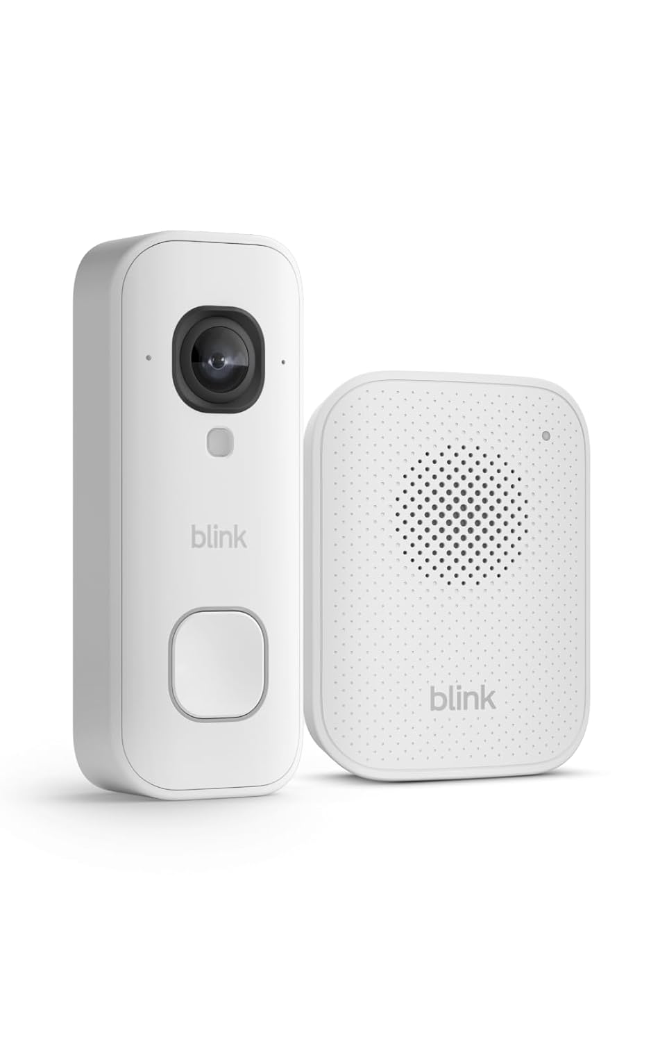 Blink Wired Doorbell 2K+ (all-new) and Blink Chime (newest model) — Head-to-Toe 2K video doorbell, continuous hardwired power, in-home chime, enhanced audio - (White)