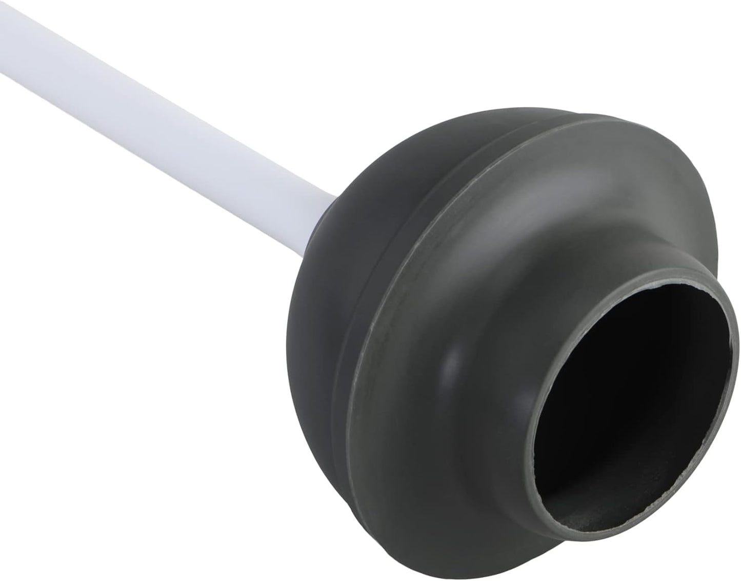 Clorox Toilet Plunger with Hideaway Holder Caddy Heavy-Duty Compact Design with Non-Skid Rubber Base for Bathroom Convenient Storage Toilet Unclogger, 6.5x19.5-Inch, White