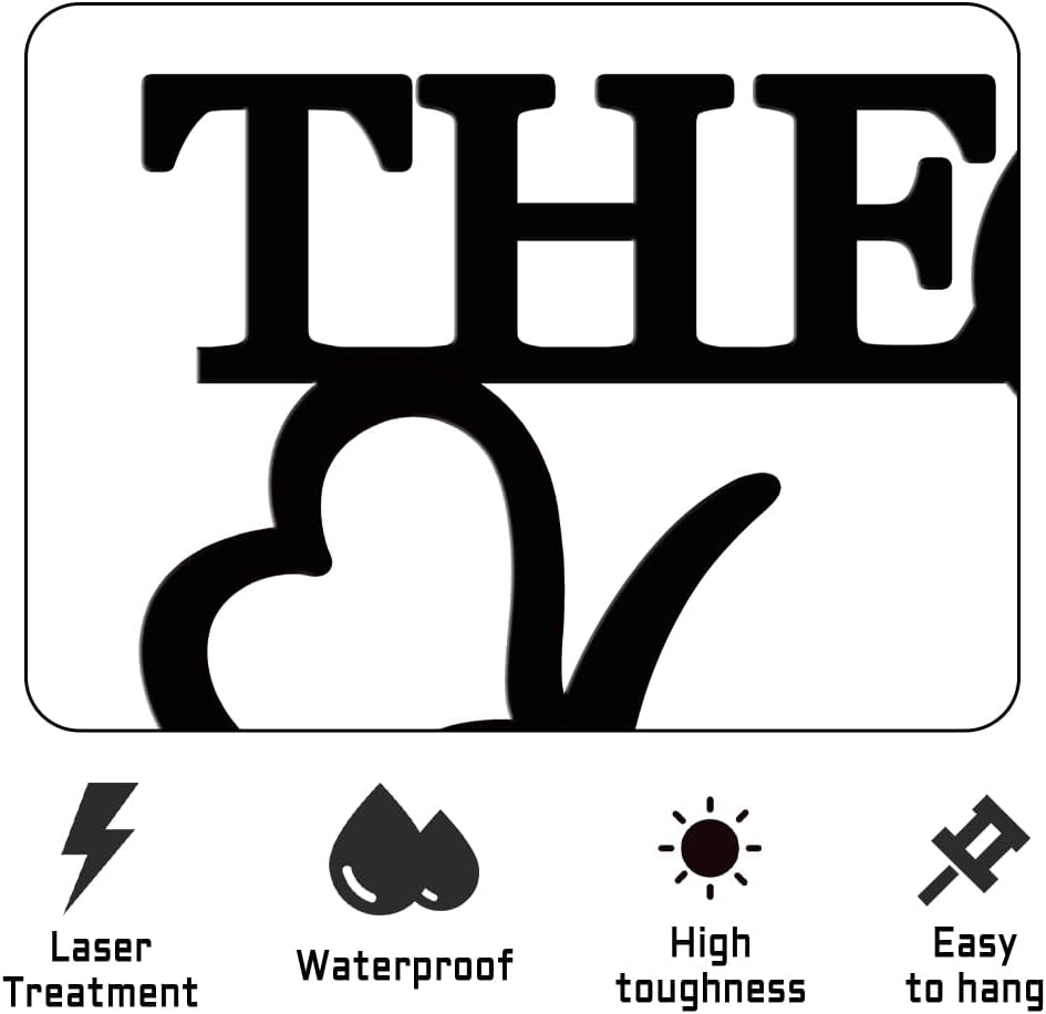 XORT The Secret Ingredient is Love Metal Wall Art Sign, Farmhouse Dining Room Kitchen Wall Decor Housewarming Gift Counter Pantry Sign. (Black -16 x 8 inch)