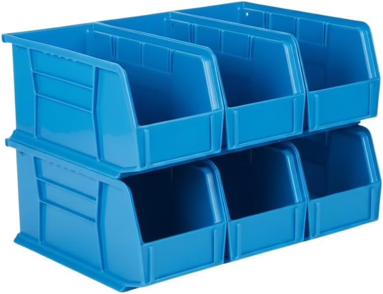 HE HUDSON EXCHANGE 11" x 5.5" x 5" Plastic Stackable Storage Bin, Orange