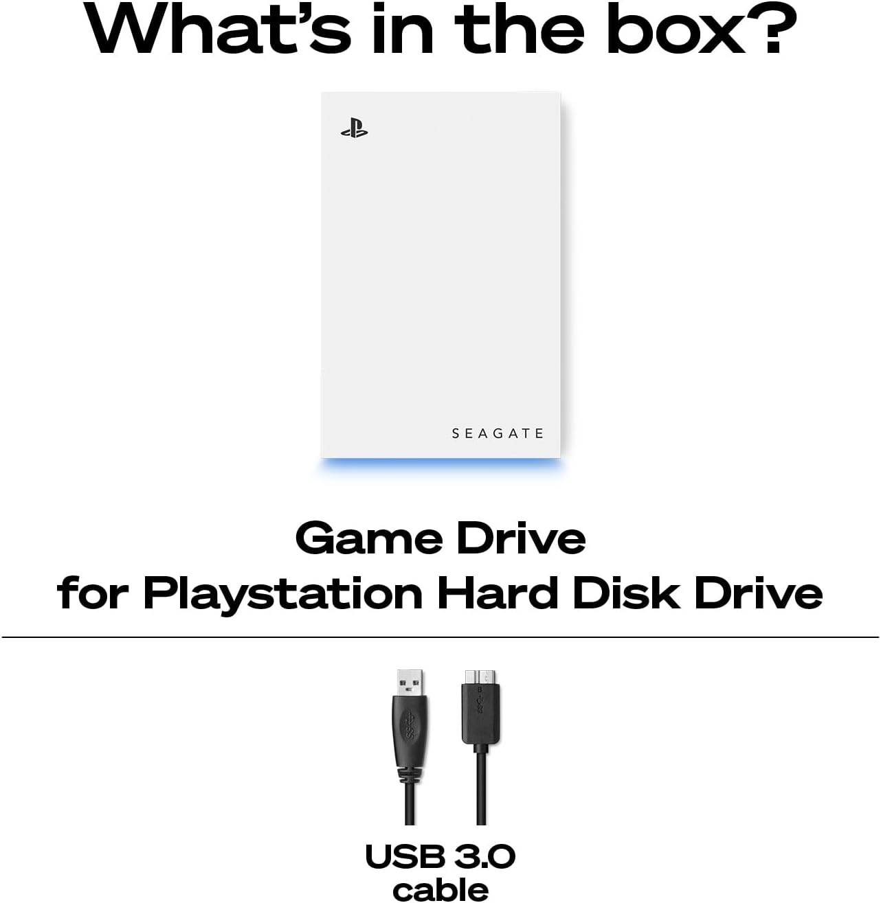 Seagate Game Drive for PlayStation® Consoles 2 TB External Hard Drive - USB 3.2 Gen 1, Officially-Licensed (STLV2000101)