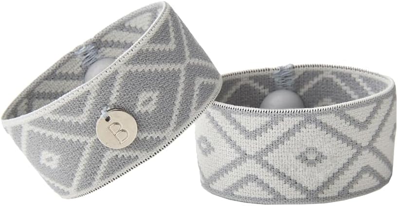 Blisslets Acupressure Relief Band - Cartagena Collection - Parentage (Smoke/Fog, Less Than 5 5/8")