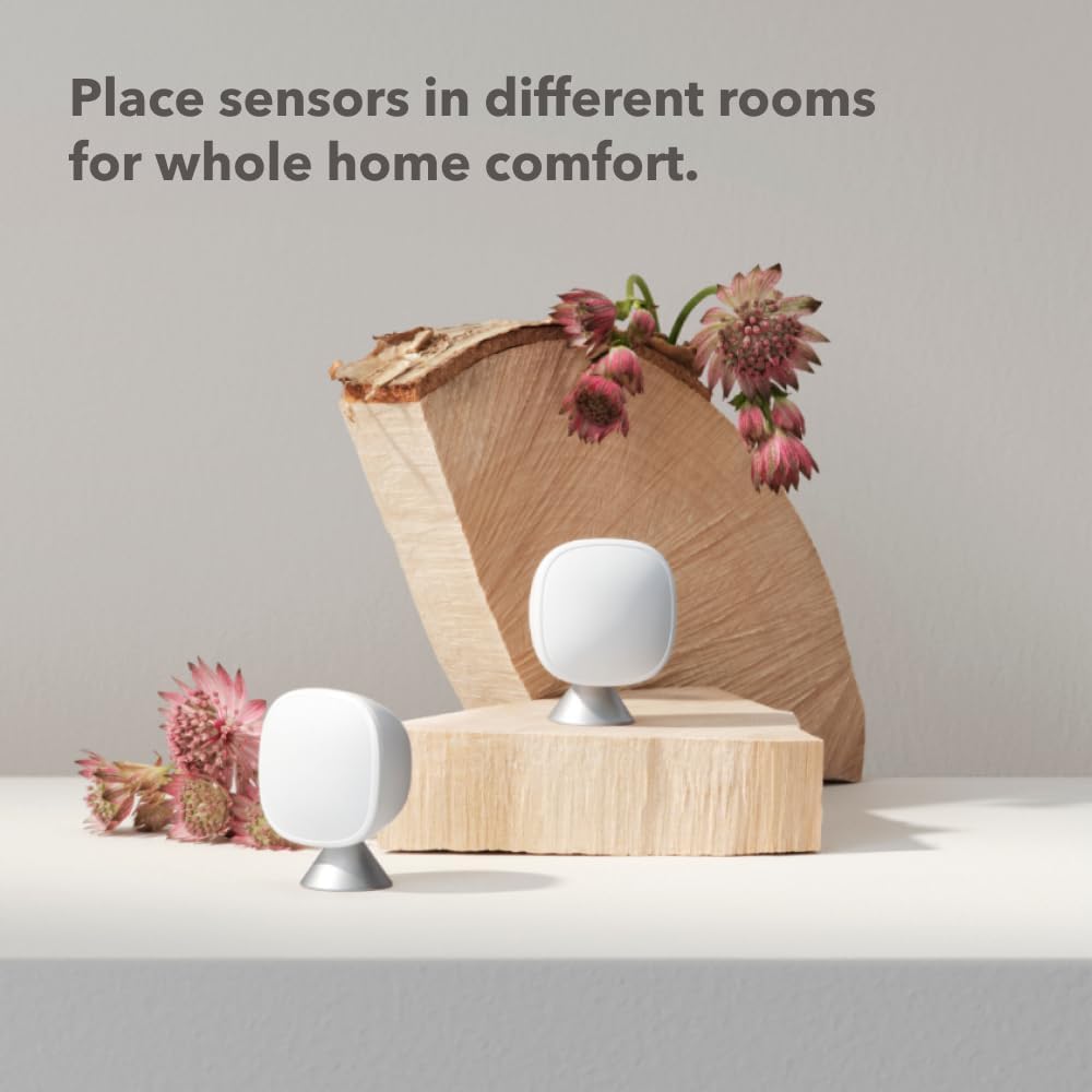ecobee Smart Sensor 2 Pack - Comfort, Security, Energy Savings, Temperature and Occupancy Detection - Compatible with ecobee Thermostats for Home