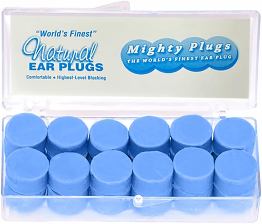 Pure Beeswax Earplugs – NRR 34 Noise Cancelling Ear Plugs for Sleeping, Snoring, Swimming & Loud Noise (12 Pairs)