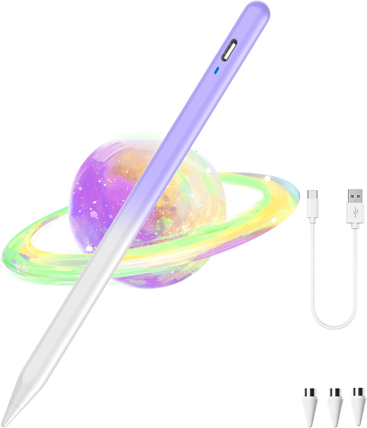 Stylus Pen for Android Tablet,Tablet Pencil for iOS/Android,Stylus Pen for iPhone/Samsung/XiaoMi/Huawei/Vivo/Lenovo and Other Android Smartphones and Tablets-Gradient Purple