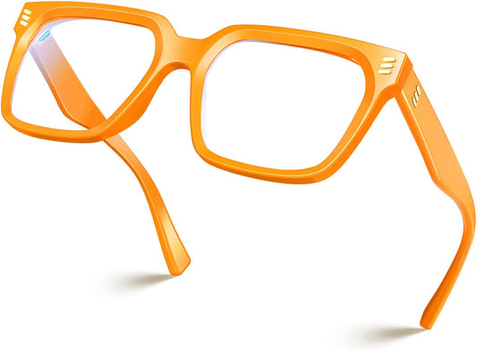 VISOONE Chunky Rectangle Oversized Blue Light Blocking Computer Glasses