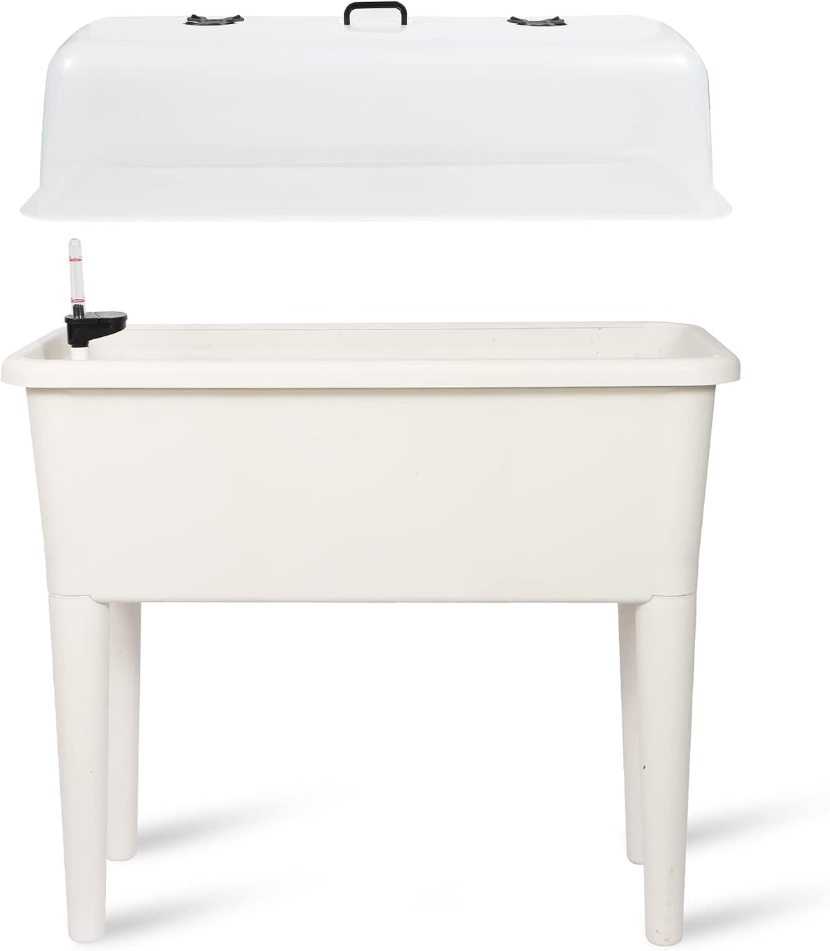 Dexceder 13.2 Gallon Self Watering Raised Garden Bed (White)