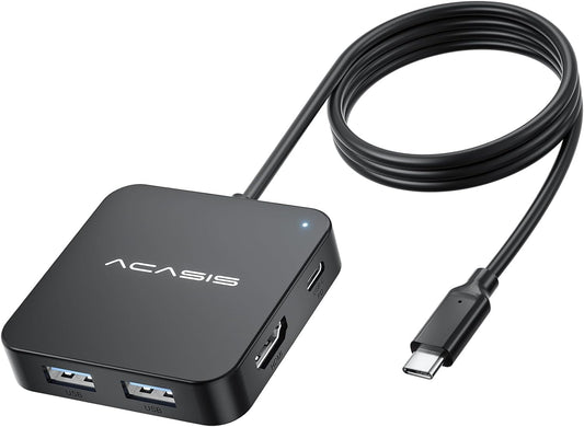 ACASIS USB C Hub Long Cable 4FT,10Gbps Multiport Adapter with 4K 60Hz HDMI