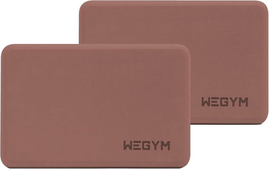 WeGym Yoga Blocks for Yoga and Pilates, 3-Height Stackable Support at Home | Supportive sides, comfortable grip, yoga, Pilates, mobility training