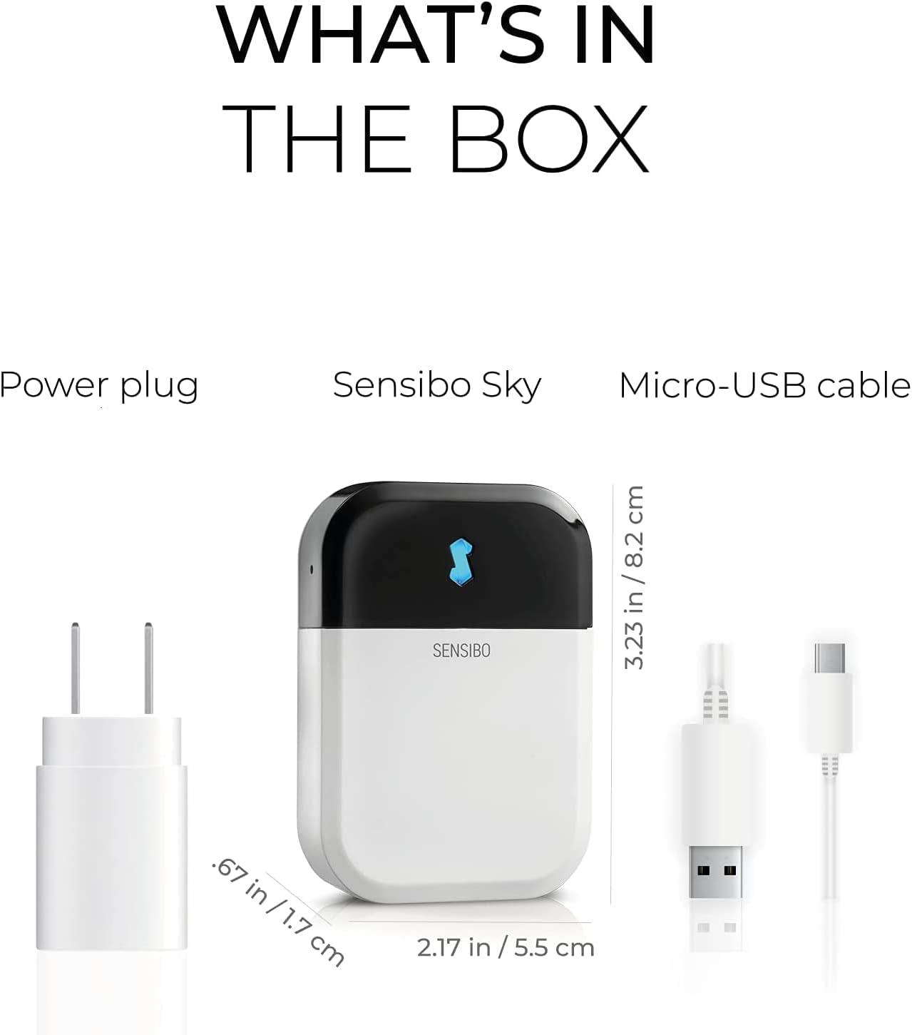 Sensibo Sky, Smart Wireless Air Conditioner Controller. Quick & Easy DIY Installation. Maintains Comfort with Energy Efficient. Automatic Wifi Thermostat Control App. Google, Alexa and Siri Compatible