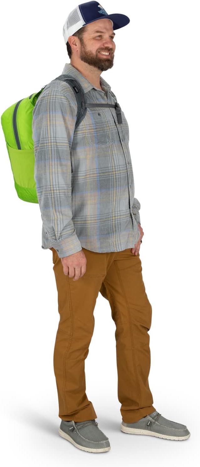 Osprey Ultralight Collapsible Stuff Pack - Lightweight, Packable Travel Backpack — Extra Bag For Travel and Every Day — 18 L Capacity Daypack to Expand Luggage, Waterfront Blue