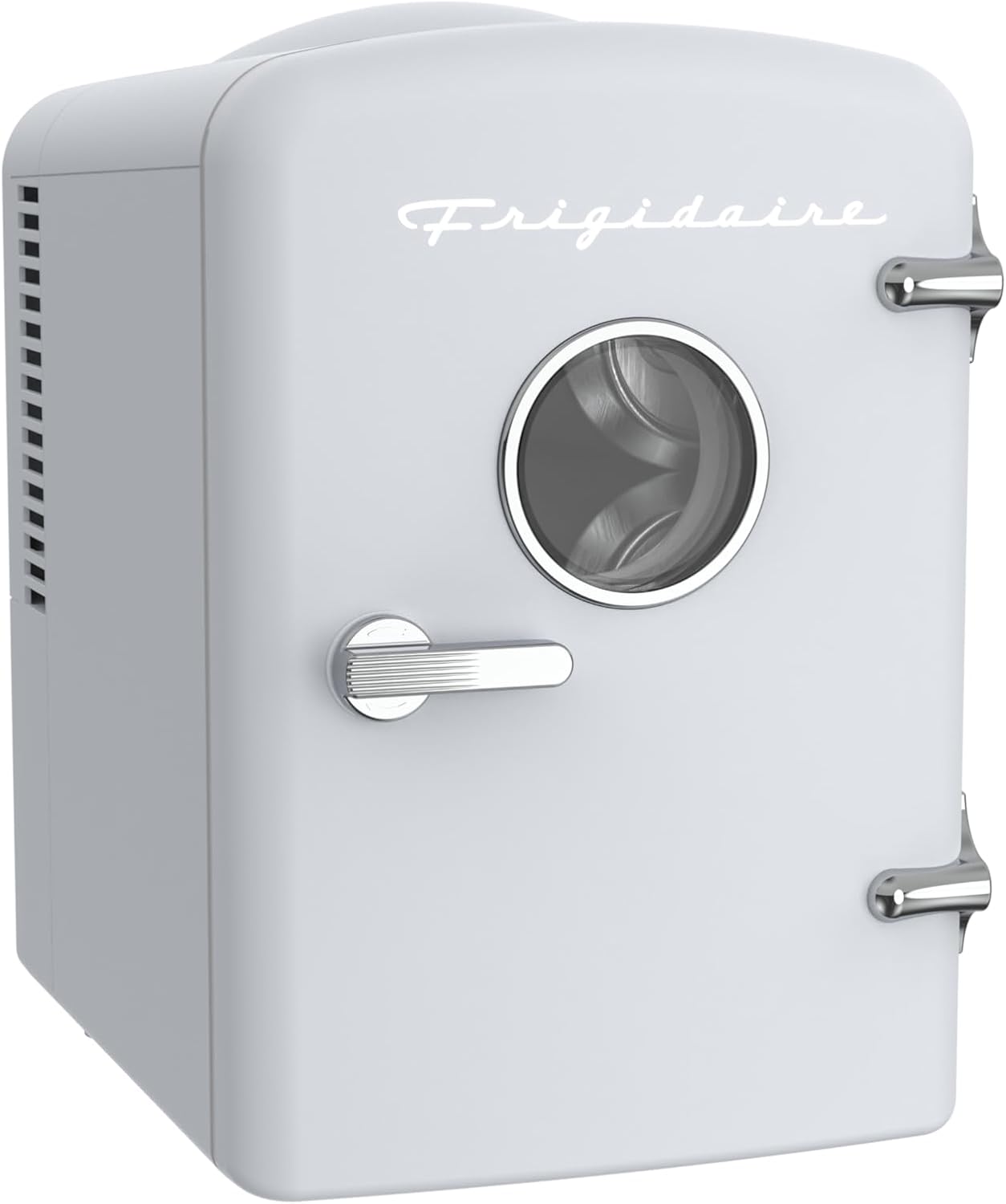 Frigidaire EFMIS171 Retro Mini Portable Personal Fridge - Ideal for Home, Office or Dorm - Includes Carrying Handle, AC/DC Wall/Car Charger (White)