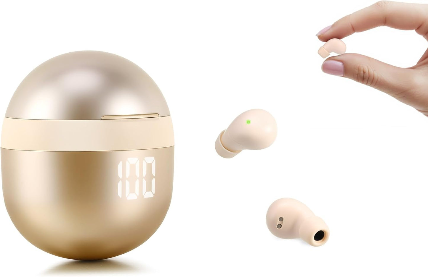 Smallest Sleep Earbuds for Side Sleepers, [Upgrade 2026 Version] Ultra-Comfort & Lightweight Wireless Mini Sleep Headphones for Small Ears, No Low Battery Beep Ear Buds for Sleeping Working