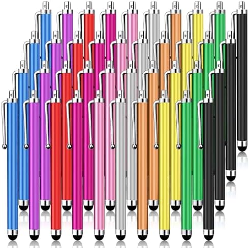 40 Pack Stylus Pen,High Precision and Sensitivity Stylus for Everyday Writing/Drawing,Universal Stylus Compatible with Touch Screens,10 Colors
