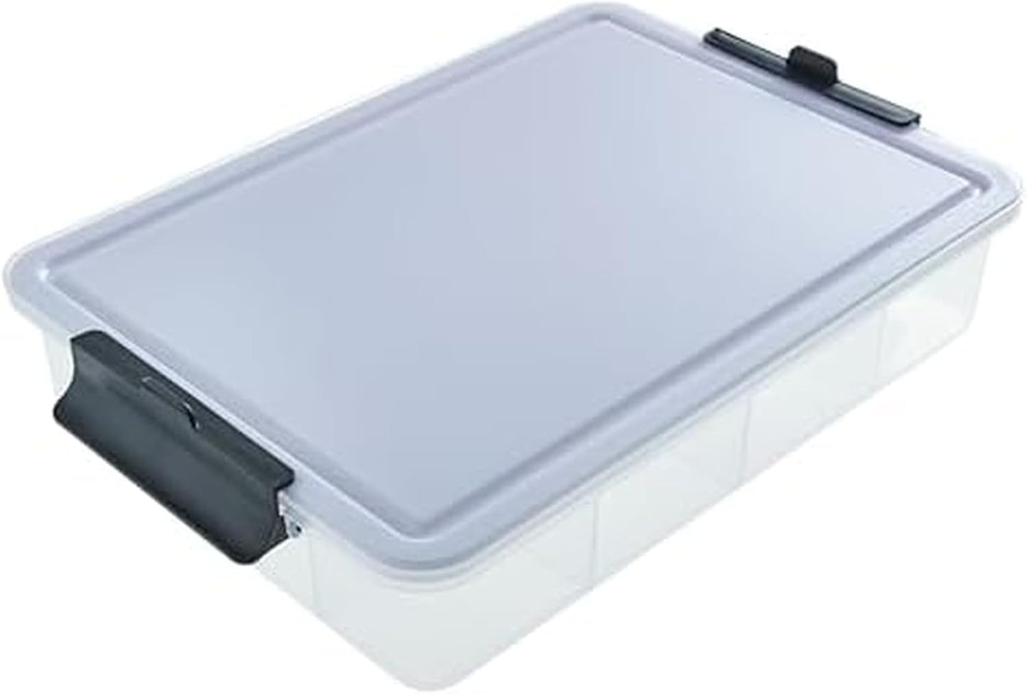 Farberware Small Build-a-Board Snacklebox with Locking Plastic Cutting Board Lid, Portable Charcuterie Storage with 7 Compartments