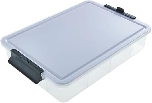 Farberware Small Build-a-Board Snacklebox with Locking Plastic Cutting Board Lid, Portable Charcuterie Storage with 7 Compartments