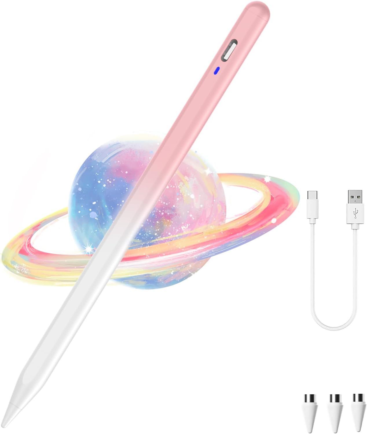 Stylus Pen for Android Tablet,Tablet Pencil for iOS/Android,Stylus Pen for iPhone/Samsung/Huawei/Vivo/Lenovo/Pixel and Other Android Smartphones and Tablets-Gradient Pink
