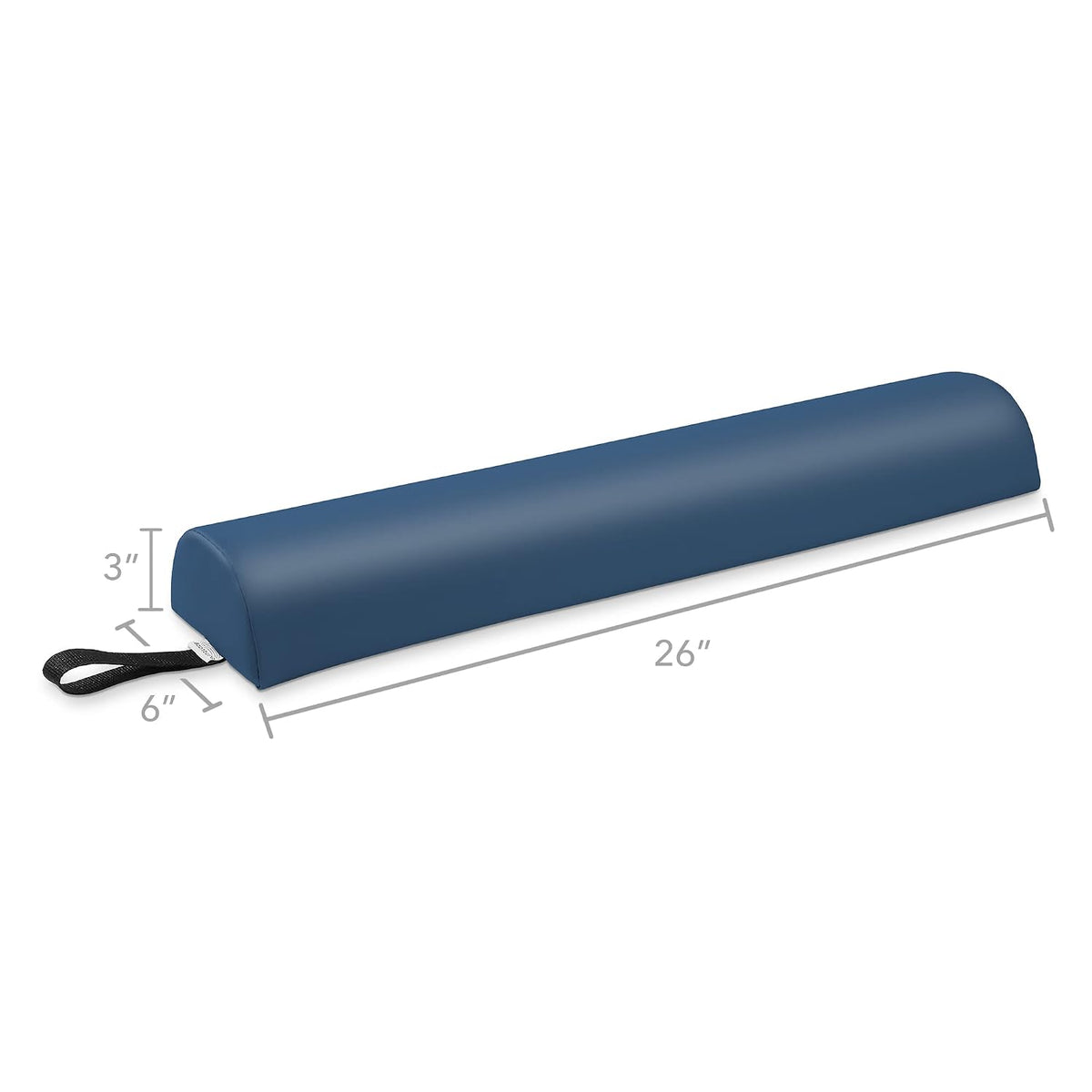 Saloniture Half Round Massage Table Bolster Pillow Pad - 26 x 6 x 3 Inch - Blue