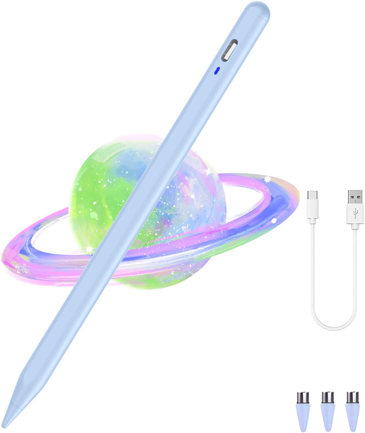 Universal Stylus Pen for iOS/Android,Drawing&Writing Rechargeable Touch Screen Pen Magnetic Tablet Stylus for iPhone/Samsung/XiaoMi/Huawei/Vivo/Lenovo and Other Android Device -Blue