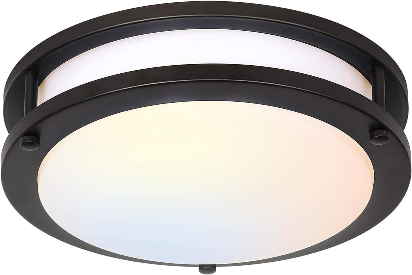 hykolity 13 inch Flush Mount LED Ceiling Light Fixture, 2700K/3000K/3500K/4000K/5000K Adjustable Ceiling Lights, Oil Rubbed Bronze Saturn Dimmable Lighting for Hallway Bathroom or Kitchen, ETL Listed