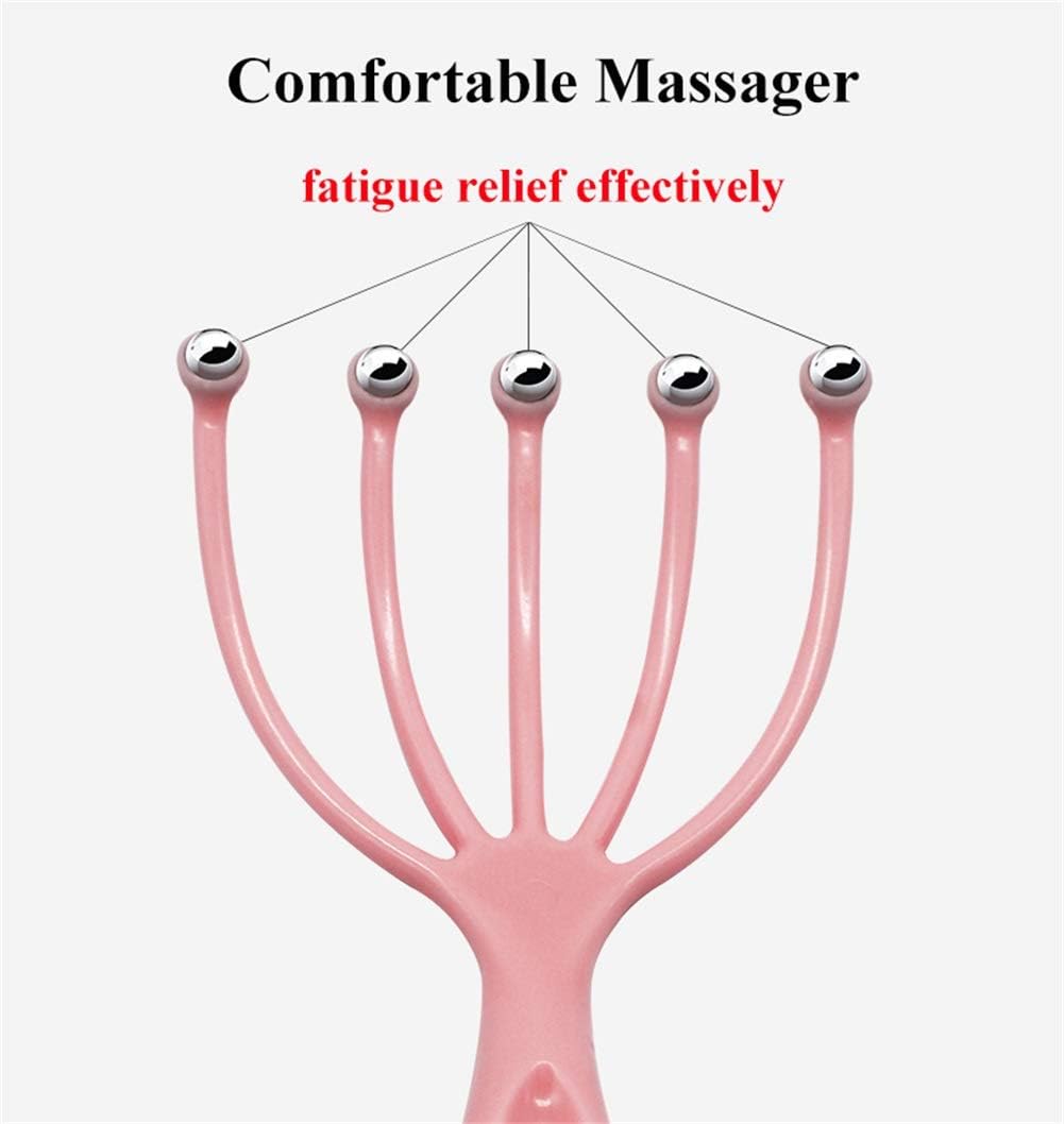 Handheld Scalp Massager, SPA Claw Massager with Steel Balls, Gentle Scalp Massage for Stress Relief (Blue)