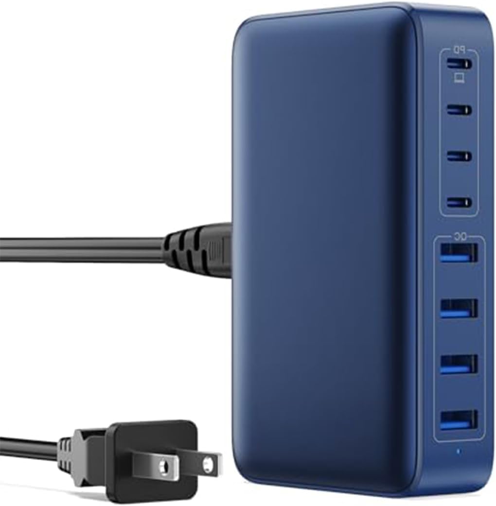 USB C Charger Block 515W[2025 Upgraded] GaN IV 8 Port Fast Charging Station Hub,Dual PD 100W USB C Laptop Charger Compatible with MacBook Pro/Air,iPad,iPhone 16/15,Galaxy S23/S24 Steam Deck Dell XPS