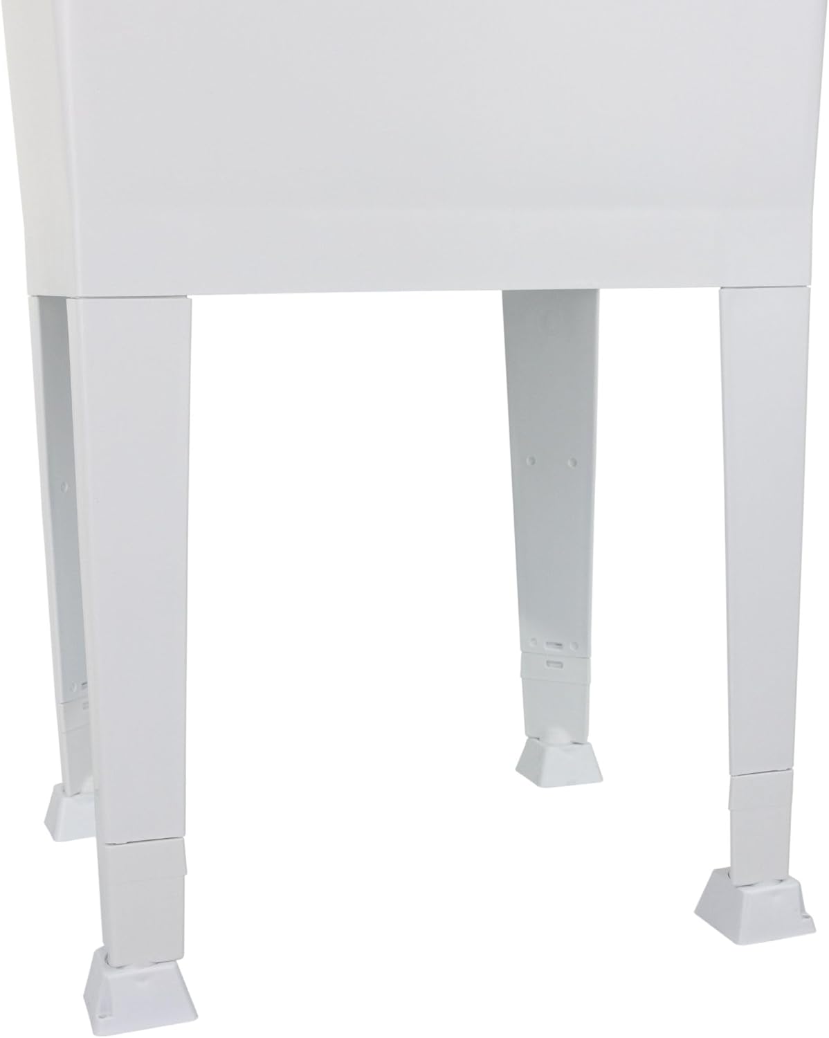 Utility Sink Heavy Duty Freestanding Utility Tub Sink with Drain Plug, Adjustable Floor Levelers & 5 Step Installation Process, 24 x 24 Inches, White