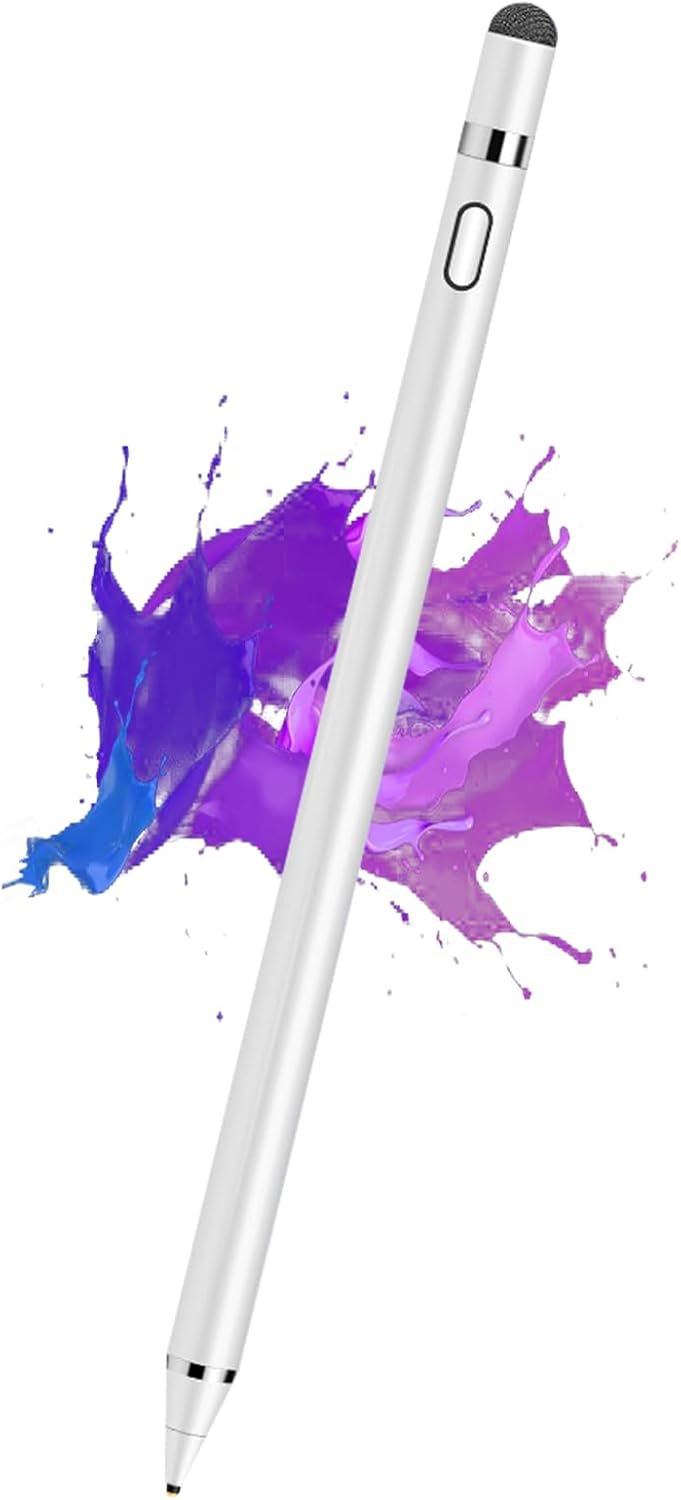 Stylus Pen for Touchscreen, Kenkor Rechargeable Digital Fine Point Active Tablet Pencil, Stylus Pen for iPhone/Android/Apple iPad Pro/Air/Mini/Samsung/Cellphone/Tablet Drawing & Writing - Blue