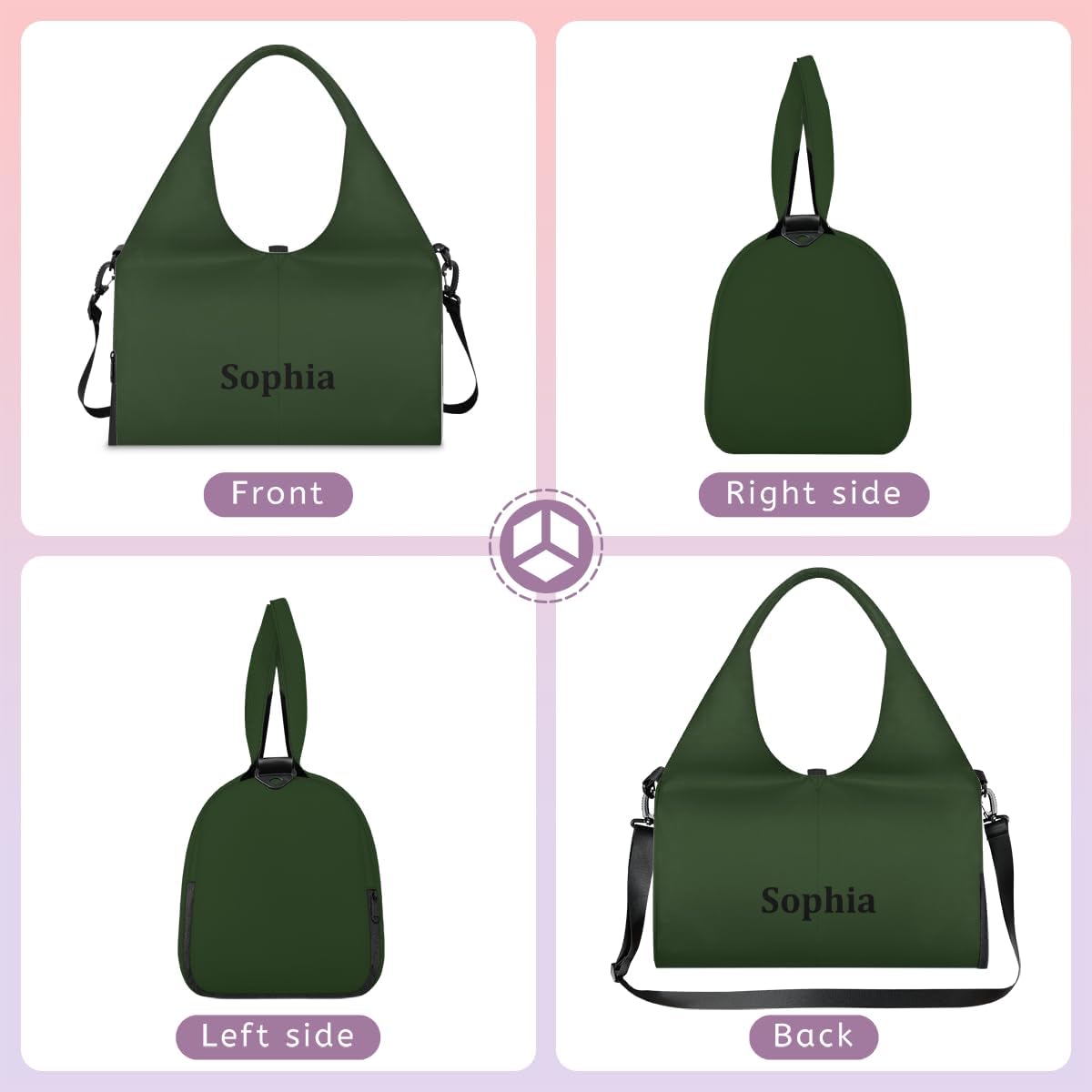 Yoga-Bag Small-Gym-Bag for Women Personalized Beige Yoga-Mat-Bag with Shoe Compartment Gym Accessories for Women