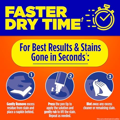 Tide Pen Stain Remover for Clothes, To Go Pen, Instant Stain Remover Pen & Spot Cleaner, Portable & Travel-Friendly, Works on Food & Drink Stains, Fits in Purses & Bags, 3 Count (Pack of 2)