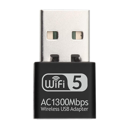 REDLUX 1300Mbps USB WiFi Adapter for PC, AC1300M USB WiFi Dongle 802.11ac Mini Wireless Network Adapter with Dual Band 2.4GHz/5Ghz for Desktop Laptop Support Windows 11/10/8/7, MAC OS, Linux etc